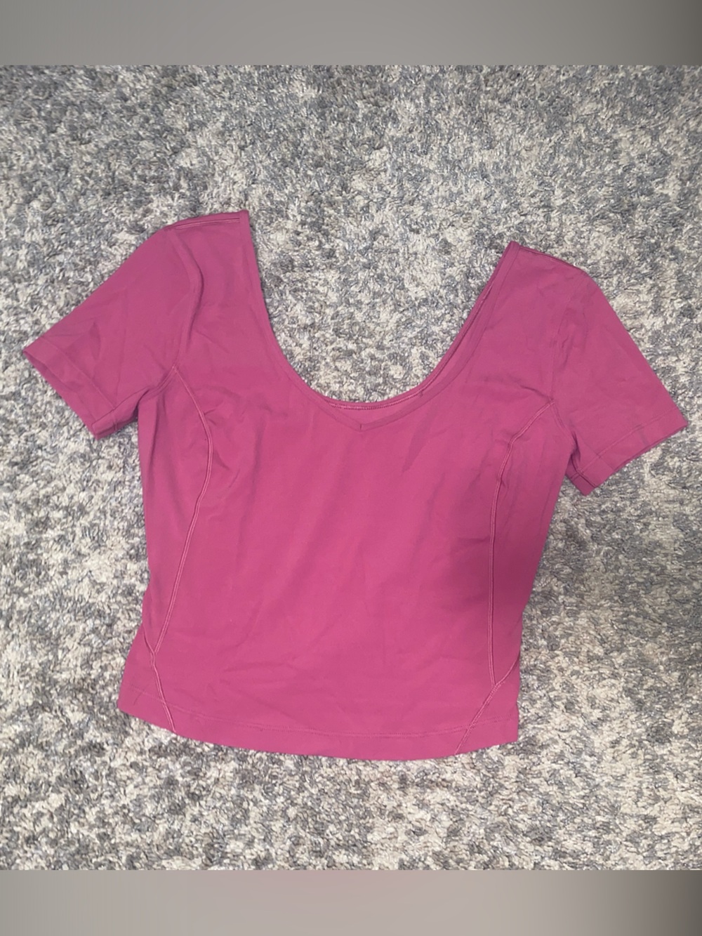 lululemon athletica Short Sleeve Scoop Neck Top in Magenta